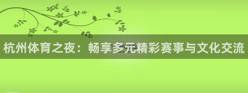 杭州体育之夜：畅享多元精彩赛事与文化交流