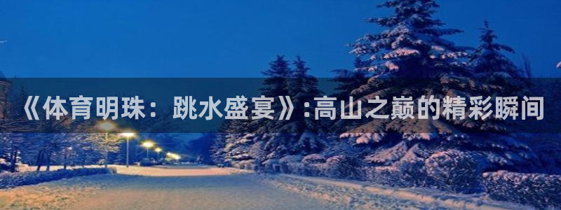 《体育明珠：跳水盛宴》:高山之巅的精彩瞬间